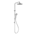 Otus Round Multi-Function Shower Set Brushed Nickel,304SS Stainless Steel Rail, 250mm ABS Shower Head,1.5m PVC Hose