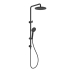 Otus Round Multi-Function Shower Set Matt Black,304SS Stainless Steel Rail, 250mm ABS Shower Head,1.5m PVC Hose