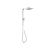 New Eden Square Multi-function Shower Set Chrome, 200mm Plastic Shower Head