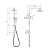 New Eden Square Multi-function Shower Set Chrome, 200mm Plastic Shower Head