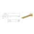 Ruki Bath Spout Brushed Gold