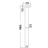 Square Vertical Shower Arm Chrome