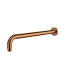 Round Horizontal Shower Arm Brushed Copper