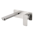 Eden Round Cornered Rectangle Handle Wall Basin Mixer Brushed Nickel