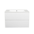 600mm Matte White MDF Bathroom Vanity 2 Drawers Wall Hung Cabinet Only 
