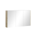 1200mm Pencil Mirror White Oak MDF 3 Doors Shaving Cabinet