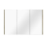 1200mm Pencil Mirror White Oak MDF 3 Doors Shaving Cabinet