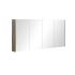 1500mm Pencil Mirror White Oak MDF 4 Doors Shaving Cabinet