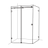 10mm Corner Frameless Shower Screens, L Shape, Sliding Door