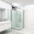 6mm Corner Semi Framed Shower Screens, L Shape, Pivot Door