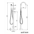 Pentro Gun Metal Grey Free Standing Spout & Shower