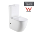 Matte White Two-piece toilet P-trap: 180mm S-tarp with plastic variable pipe
