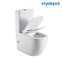Matte White Two-piece toilet P-trap: 180mm S-tarp with plastic variable pipe