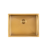 304 Stainless Steel Brushed Gold PVD Coating Single Bowl Kitchen Sink(Round Edges,with Bottom Tray)600*450*230mm