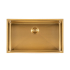 304 Stainless Steel Brushed Gold PVD Coating Single Bowl Kitchen Sink(Round Edges,with Bottom Tray)762*457*254mm
