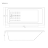 1675*400*750mm Gloss White Viva Anti Slippery Island Bath