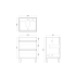 600mm White Oak MDF Bathroom Vanity 2 Drawers Free Standing Cabinet Only